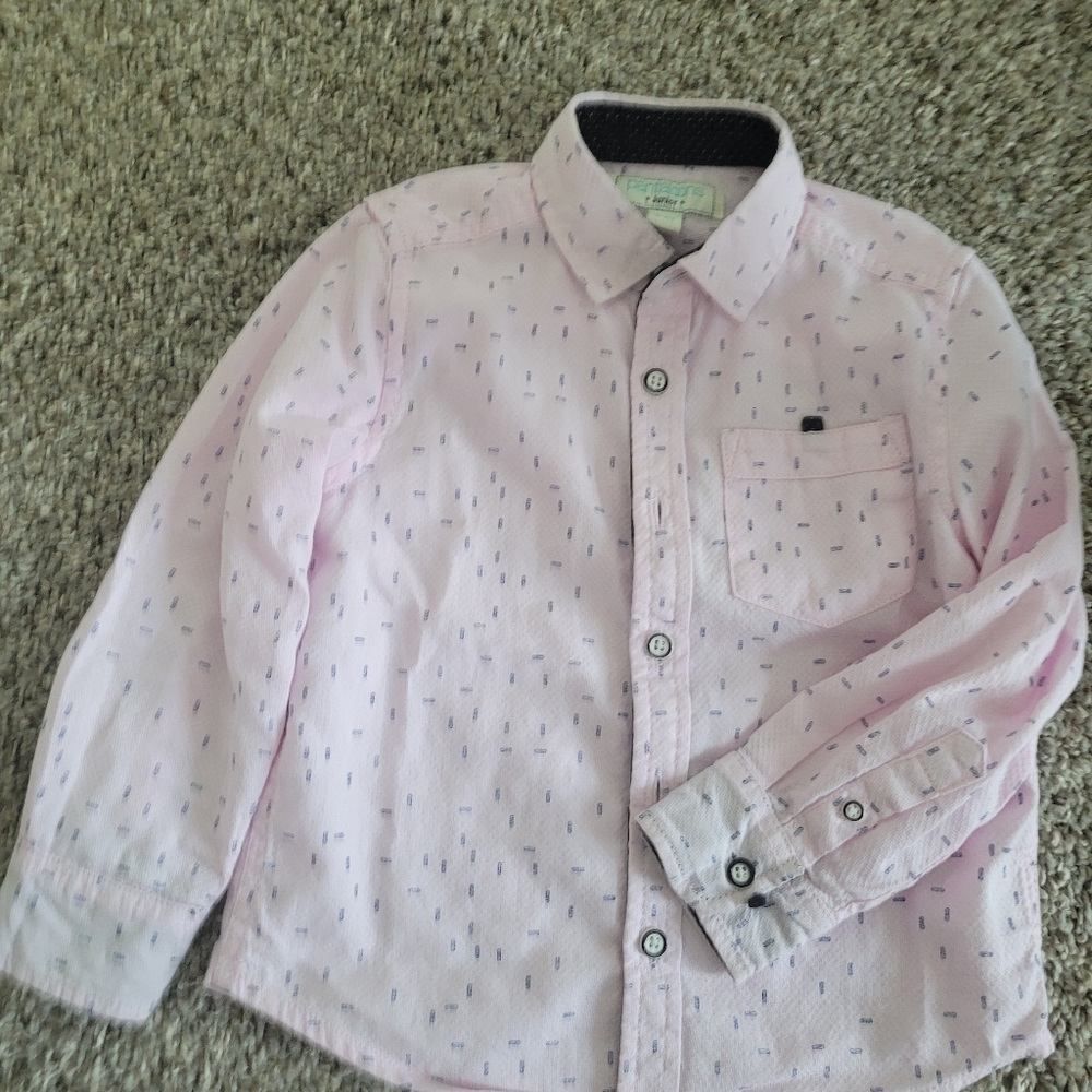 Pantaloons Junior Pink Textured Shirt 3-4 Years